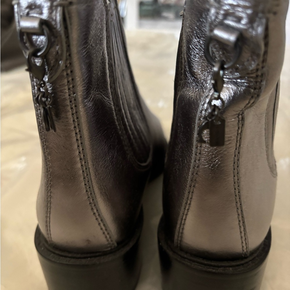 Coach Gray Leather Boots